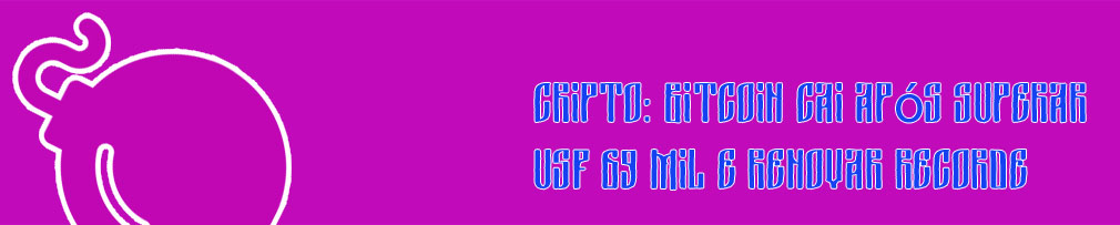 Bitcoins caindo
